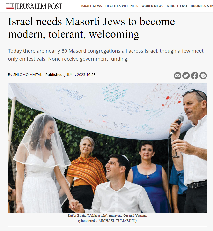 ישראל זקוקה ליהודים מסורתיים כדי להפוך למודרנית, סובלנית ומסבירת פנים